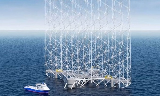 Bức tường turbine gió công suất 40 MW