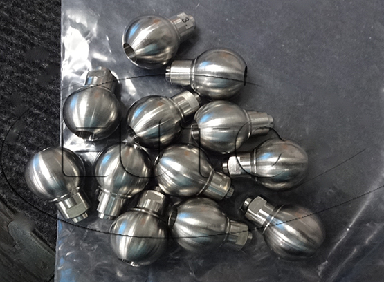 BALL JOINT NOZZLE FOR HYGIENIC BALL SWIVEL JOINT WITH SELF-CLEANING; 1.4404; 646; TYPE3; 5L/MIN AT 2BAR; 90°