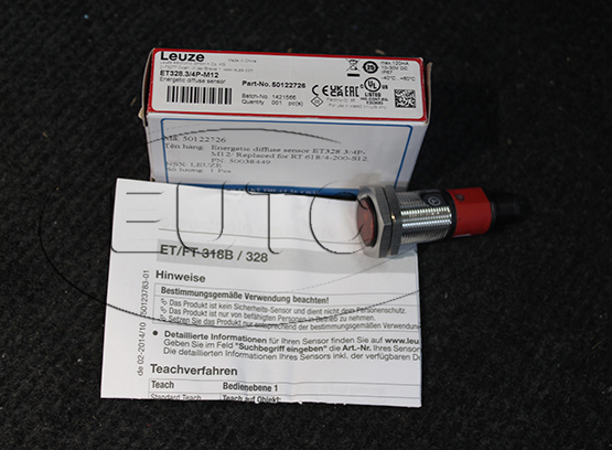 Energetic diffuse sensor ET328.3/4P-M12/ Replaced for RT 618/4-200-S12, PN: 50038449