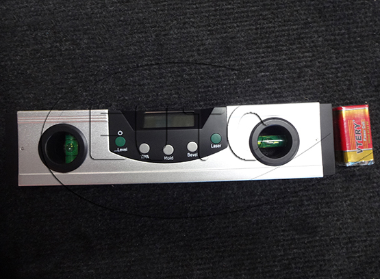 ELECTRONIC HYDRORAULIC LEADERS 225MM 2 LASER, SMALL MAGNETIC HOLDER