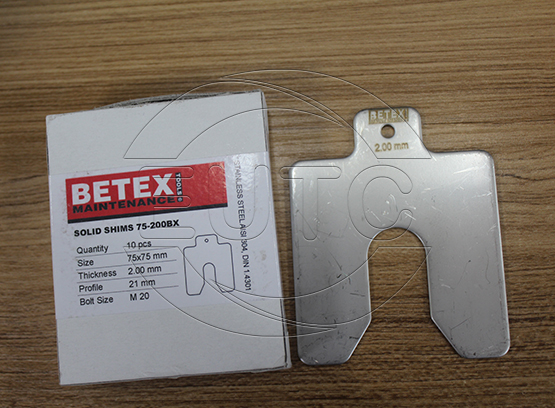 Shim B 75x75x2.0mm, bolt size M20