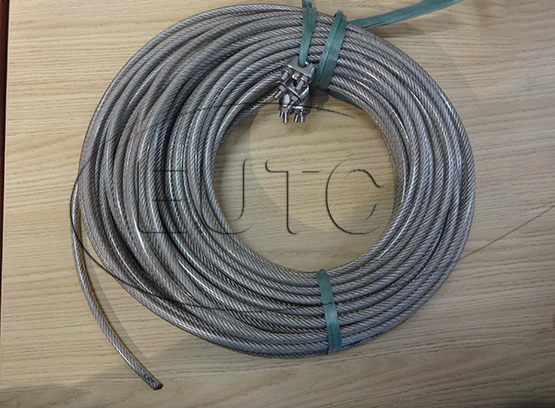 304 core 5.5mm stainless steel cable, plastic coated to 8mm