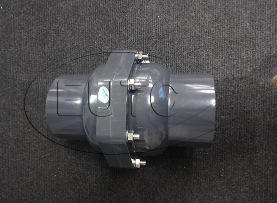 PVC-U/EPDM check valve, swing type, connector socket, ANSI standard, 3-inch DN80, SIZE 3''