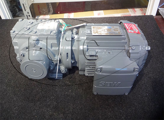 Helical-worm gearmotor